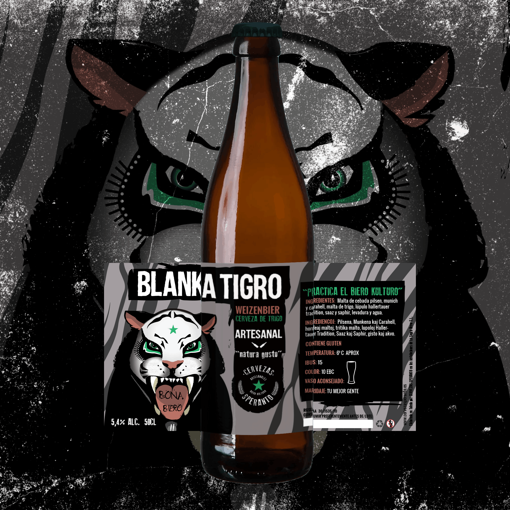Botella Blanka Tigro (Pack 4 - 500ml)